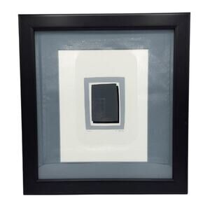 Tones I Framed Limited Edition Serigraph Gray Square Art Print by Denise Duplock